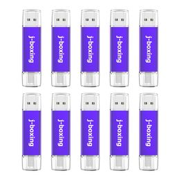 Multicolor 10PCS 16GB OTG USB 2.0 Flash Drive Thumb Drives Storage Memory Stick Pen Drive för dator Android Smartphone Tablet MacBook