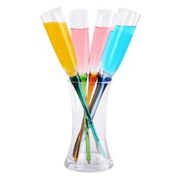 6pcs/lot lead-free Creative beach cocktail cup color glass champagne cup set party bar KTV special personality drinkware