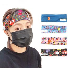 Button Headband for Nurses Women Men Yoga Sports Workout Turban Heawrap for Doctors and Everyone Protect Your Ears5 Styles