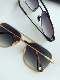 Wholesale-Square Pilot Sunglasses Black Gold Brown Shaded unisex luxury designer sunglasses Glasses Sonnenbrille New wth box