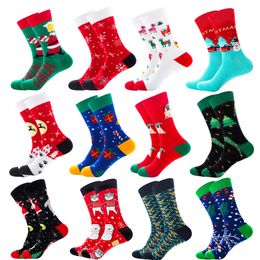 Men Colourful Socks Christmas Cotton Compression Sock Winter Happy Animal Socks Fashion Gifts for Men and Kids