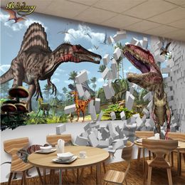 beibehang Custom Photo Wallpaper Large Mural Wall Sticker Dinosaur King 3D 3D Cuban House Background Wall Mural