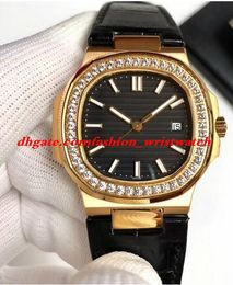 luxury watch 3 style mens diamond dial 5711 1r001 rose gold on bracelet 40mm complete set automatic fashion mens watches wrist