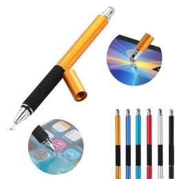2 in 1 Mutilfuction Fine Point Round Thin Tip Touch Screen Pen Capacitive Stylus Pen For iPad iPhone All Mobile Phones Tablet