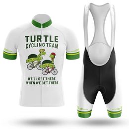 2024 Turtle White Cycling Jersey Set Summer Mountain Bike Clothing Pro Bicycle Jersey Sportswear Suit Maillot Ropa Ciclismo