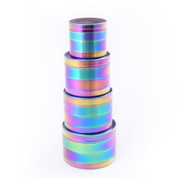 Rainbow Grinder 4 Layers 40MM 50MM 63MM Zinc Alloy Tobacco Smoke Crusher Grinders Smoking Accessories OOA7072