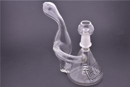 Dab Rig Recycler Mini Glass Bongs Cyclone Inline Small Effect Water Pipes Smoking Pipe Bubbler Rigs Vortex Hookah