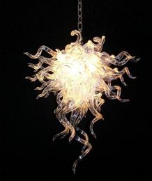 Modern Design Flower LED Droplight Chandeliers Lamps in China Art Deco Hand Blown Murano Glass Indoor Lighting Pendant Lamp for Living Room