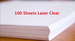 Item Local: EUA entrega rápida 100 folhas A4 Impressora a laser Água Deslize Decalque Papel Waterslide Transparente Transparente Papel