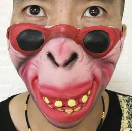halloween cosplay half face mask vampire witch animal costumes mask proppet dog kids adult funny rubber masks fancy dress decor prop