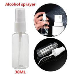 30ML Clear Empty Alcohol Spray bottle Makeup Face Lotion Atomizer Sample Bottles Perfume Refillable Sprayer free ship 50