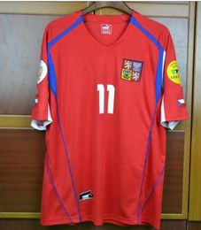 republic czech Canada - Czech Republic Retro Soccer Jersey Pavel Nedved Mens Football Shirts 2004 Czech Classic Uniforms Kit