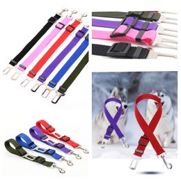 Cat dog Collars Car Safety Seat Belt Harness Adjustable Pet Puppy Pup Hound Vehicle Seatbelt outdoor Lead dog Leashes T2I5289