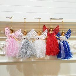 Christmas Angel Hanging Pendant Christmas Tree Plastic Angel Hanging Ornaments Shop Home Window Decoration Xmas Gift Toy