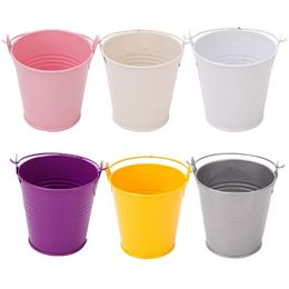 tin pails UK - Free shipping wedding favor mini tin candy buckets wedding pails wedding favor metal bucket candy box