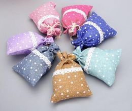 High-grade Linen Cloth Jewelry Gift Pouch Candy Bag Plaything Small Goods Drawstring Storage Bags free shipping