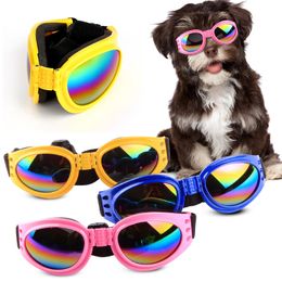 Dog Glasses Fashion Foldable Sunglasses Medium Large Dog Glasses Big Pet Waterproof Eyewear Protection Goggles UV Sunglasses YD0318