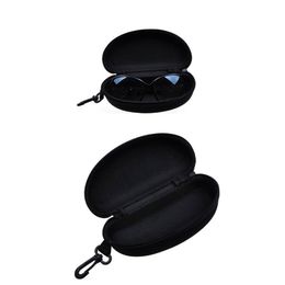 Classic Fashion Sports Black Sunglasses Case Compression Glasses Case EVA Zipper Bag Sunglasses Eyewear Box Cover Zipper Hook Bag