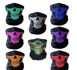 unisex Cadılar Bayramı Cosplay Bisiklet Kayak Kafatası Yarım Yüz Maskesi Hayalet Eşarp Bandana Boyun Isıtıcı Parti saç bandı Sihirli Turban balaclava GD298