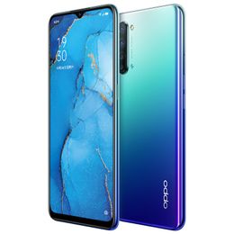 Оригинальный сотовый телефон Oppo Reno 3 5G LTE, 8 ГБ ОЗУ, 128 ГБ ПЗУ, Mediatek 1000L Octa Core, 6,4 дюйма, полноэкранный режим, 64,0 МП, идентификатор отпечатка пальца, умный мобильный телефон