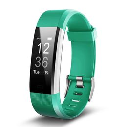 ID115PLUS GPS Bracelet Heart Rate Monitor Waterproof Smart Fiess Tracker Wristwatch Wearable For IOS Android Phone Watch