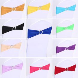 Colorful Sashes Bow Chair Sashes Satin Wedding Chair Sashes Bow Tied for Decoration With Buckle for Weddings Event Party Accessories