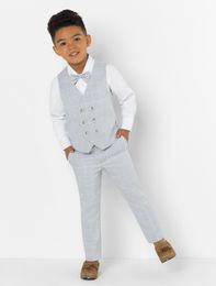 Little Boy Formal Suits Dinner Tuxedos for Beach Wedding Boy Groomsmen Kids Children For Party Prom Suit Formal Wear Vest Pants268t