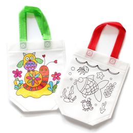 Mix Wholesale 30 Pcs Draw Painting Educational Toy For Children DIY Environmental Protection Graffiti Bag Kindergarten Hand Materials