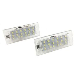 2pcs/set 18 LED Error Free License Number Plate Light For BMW X5 E53 X3 E83 1999-2006 X3 E83 2003-2010 Car Styling Accessories