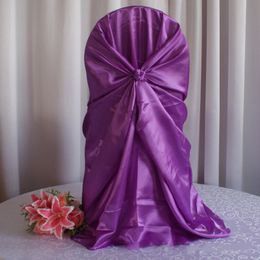 Chair Covers Cloth Satin Bow Table Decoration Satin Self-tie Chair Covers Dining Wedding Banquet Party Decors