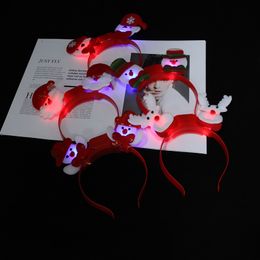 Christmas headband luminous hairband gift gift gifts for adults and children flash head buckle antler factory direct sales Led Rave Toy