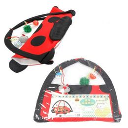 Red Beetle Fun Bell Cat Tent Pet Toy Hammock Toy Cat Litter Home Goods Cat House222I