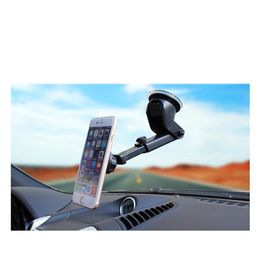 Car Mount Magnetic Bracket Windshield Dashboard Cell Phone Holder 360 Degree Rotation Adjustable Stands With Strong Suction Cup