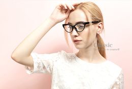 Wholesale- Frame Women Myopia Glasses Lady Cat Eye Eyewear TR90 Hyperopia Man Prescription Spectacle Fashion Light Flexi