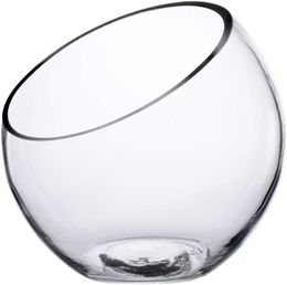 Очистить Slant Cut Bubble Bowl, Fish Bowl завод Террариум Candy Jar Slant Cut Globe Vase центр Кусок Round Flower Vase