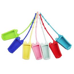 Hand Sanitizer Bottle Holder 30ml Travel Size Portable soft silicone Cover with Keychain hand soap bottle bag