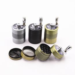 Colourful Handle Manual Zinc Alloy Herb Grind Spice Miller Tobacco Grinder Crusher Grinding Chopped Portable Design Smoking Tool DHL Free