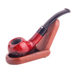 New Hot-selling Curved Apple Little Red Point Classic Pipe Mini-palm Portable Redwood Pipe