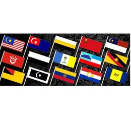 Custom Hand Flags All Country Flags Polyester Printed Club Football Soccer Company Party Welcome Hand Waving FLags Custom Logo