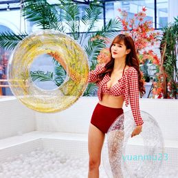 Wholesale-kids Adult Sequin pool float inflatable Swimming Pool cystal shiny Swim Ring tube circle for swimming toys