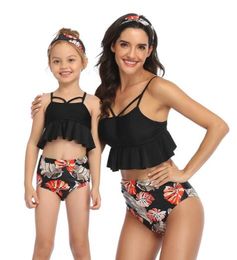 top best tassel split parentchild swimsuit bikini suit split kids women girls flying sexy yakuda flexible stylish leopard print bikini sets