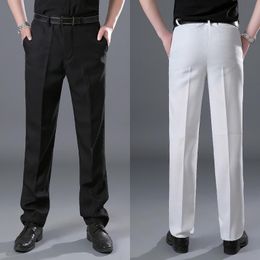 Black&White Men's Suit Pants Black Trousers Stage Costume Pants Men Adjustable Waist Suit Trousers For Men Plus Size 4XL