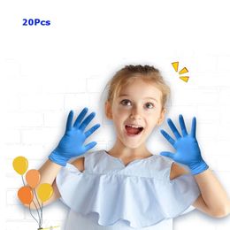 20Pcs Disposable Children Food-grade Latex Nitrile Gloves Mecical Protective Glove For Catering Home School