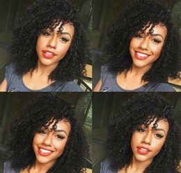 2021 Dichte, leimlose Perücken, brasilianisches Afro-verworrenes lockiges Echthaar, Seidenoberteil, volle Spitze mit natürlichem Haaransatz für schwarze Frauen