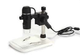 Freeshipping Professional HD USB Digital Microscope Image Sensor 300X Real 5.0MP 8 LED Measurement + Adjustable Holder