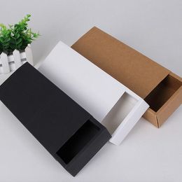 Eco Friendly Kraft Paper Cardboard Drawer Box Socks Underwear Gift Packaging Boxes 22.5*9.5*4.5CM LX2121