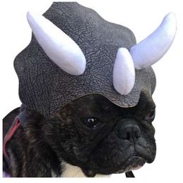 Pet Triceratops Dog Dinosaur Hat Pet Cat Dog Hat Transformation Pet Headgear Costume