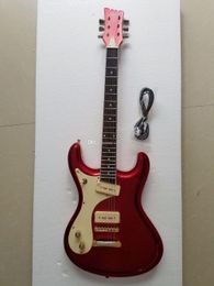 New Rare Mosrite Ventures Guitar Right Left Handed 2001 VM-02 40th Anniversary Metallic Red Electric Guitar P90 Pickups White MOP Dot Inlay