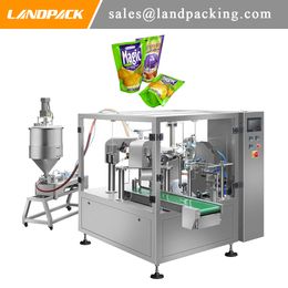 Fruit Juice Stand Up Pouch Filling And Sealing Machine Liquid Beverage Rotary Doypack Packaging Machine