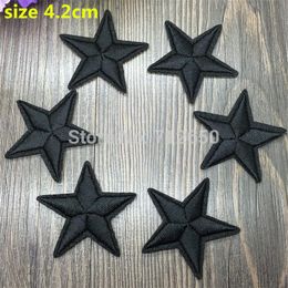 WL New arrival 50 pcs Black Colour little star Embroidered patches iron on cartoon Motif Applique embroidery accessory